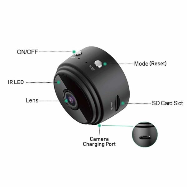 AgueMart Mini Hidden WiFi Camera 1080P with Night Vision & Easy Installation for Home Security & Nanny Cam - Image 2