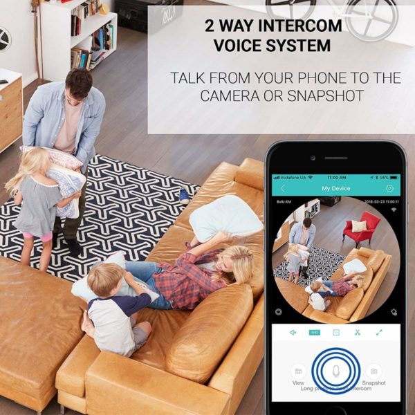 AgueMart HD 360° Wide Angle Fisheye Wireless Wifi LED Light Bulb 960P VR Panoramic IP Camera for iOS Android Phone APP Home Security CCTV Camera System - Image 10