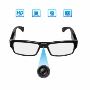 [Upgraded Version] FHD Hidden Camera Eyeglasses - Super Small Surveillance Spy Camera - Video Loop Recording - Snapshot - Mini Digital Camera-USB Charger+8G Memory Card