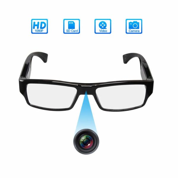 [Upgraded Version] FHD Hidden Camera Eyeglasses - Super Small Surveillance Spy Camera - Video Loop Recording - Snapshot - Mini Digital Camera-USB Charger+8G Memory Card