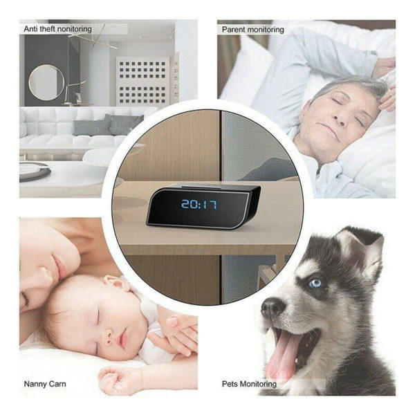 AgueMart Digital spy Table Clock Camera WiFi Night Vision 1080p spy Camera hd Video Recording with Audio 5 Hours Battery Backup 12 mega Pixel Lens Full hd Mini spy Camera for Home - Image 6