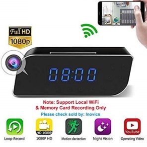 AgueMart Digital spy Table Clock Camera WiFi Night Vision 1080p spy Camera hd Video Recording with Audio 5 Hours Battery Backup 12 mega Pixel Lens Full hd Mini spy Camera for Home