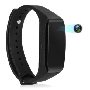 AgueMart Wrist Watch Spy Camera in Wristband Watch Hidden Camera Lens Operated by Finger Touch Support 128GB Memory Card Motion Detect and Shoot Long Duration Video