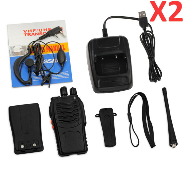 Baofeng BF-888S Walkie Talkies Adults Long Range Two Radios UHF 400-470Mhz 16 Channels 1500mAh Li-ion Rechargeable Battery With Earphone (2 Pack, Black) - Image 10