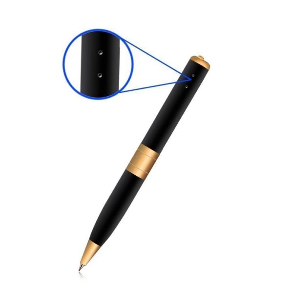 AgueMart Gold & Black Spy Video Camera Pen Spy Product - Image 3