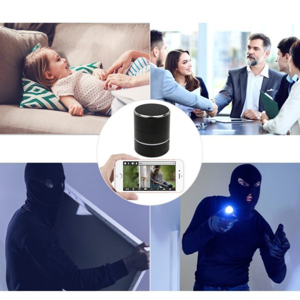AgueMart Hidden Camera 1080P WiFi HD Spy Camera Bluetooth Speakers - Wireless Mini Camera Rotate Left/Right 180° Video Recorder Real-Time View Nanny Cam - Image 4