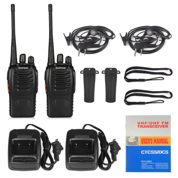 Baofeng BF-888S Walkie Talkies Adults Long Range Two Radios UHF 400-470Mhz 16 Channels 1500mAh Li-ion Rechargeable Battery With Earphone (2 Pack, Black) - Image 11