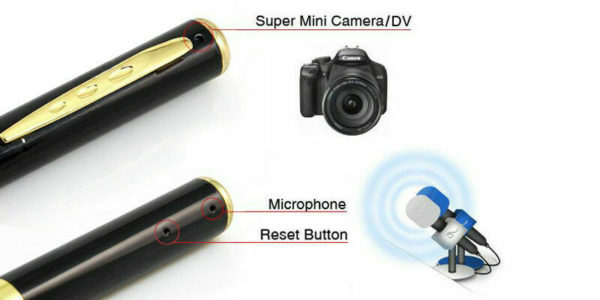 AgueMart Gold & Black Spy Video Camera Pen Spy Product - Image 13