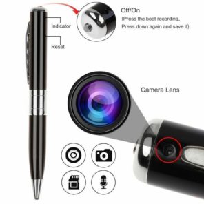 AgueMart Silver & Black Spy Pen Video Camera Upto 32GB Memory Card Supportable