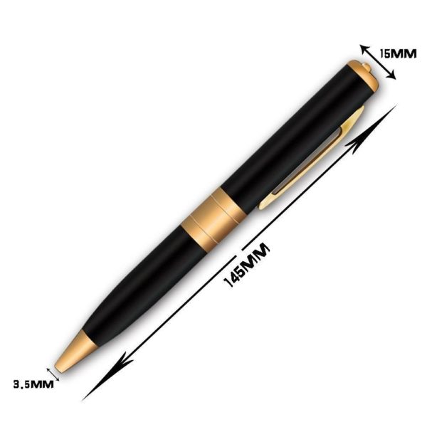 AgueMart Gold & Black Spy Video Camera Pen Spy Product - Image 11