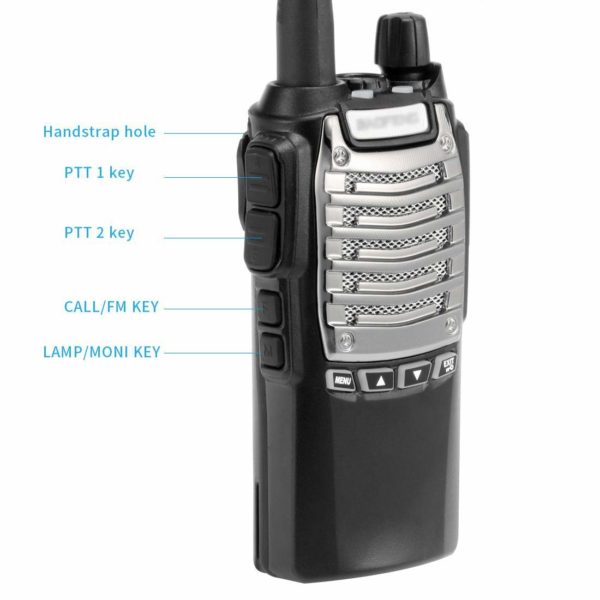 Baofeng UV-8D 2-Way Long Range Walkie Talkie 400-480 MHz CTCSS DCS FM Radio Transceiver with Earpiece-2 Pack - Image 4