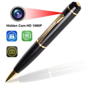 AgueMart Spy 4K Golden Pen Camera With 1920px HD Video Audio Recording 12 Mega Pixel Lens Long Time Recording No Light Flashes While Recording