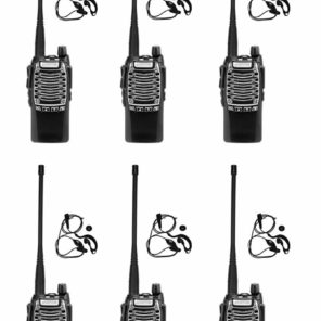 Baofeng UV-8D 6Way Long Range Walkie Talkie 400-480 MHz CTCSS DCS FM Radio Transceiver With Earpiece-Pack Of 6Pcs