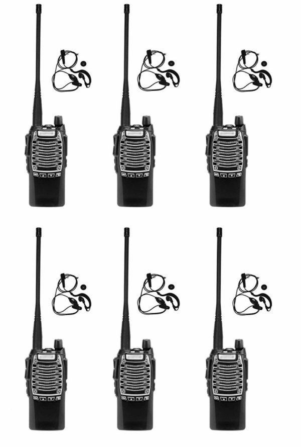 Baofeng UV-8D 6Way Long Range Walkie Talkie 400-480 MHz CTCSS DCS FM Radio Transceiver With Earpiece-Pack Of 6Pcs
