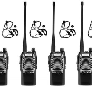 Baofeng UV-8D Long Range Walkie Talkie 400-480 MHz CTCSS DCS FM Radio Transceiver with Earpiece-Pack of 4Pcs