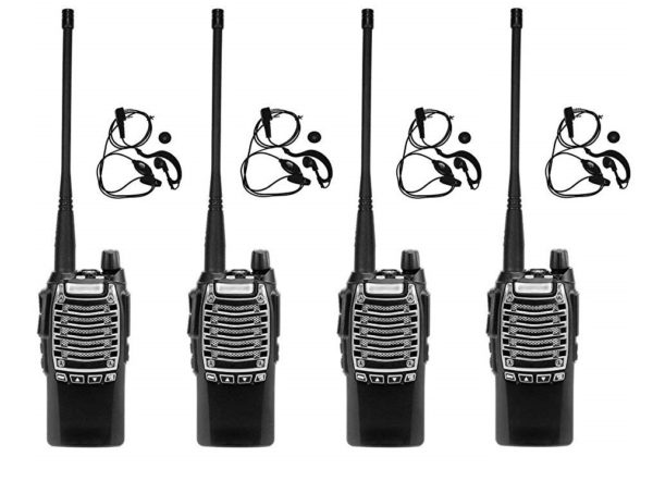 Baofeng UV-8D Long Range Walkie Talkie 400-480 MHz CTCSS DCS FM Radio Transceiver with Earpiece-Pack of 4Pcs
