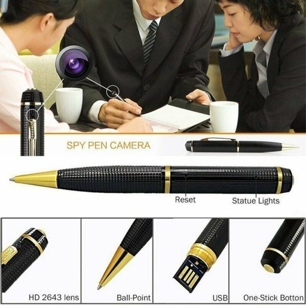 AgueMart Spy 4K Golden Pen Camera With 1920px HD Video Audio Recording 12 Mega Pixel Lens Long Time Recording No Light Flashes While Recording - Image 8