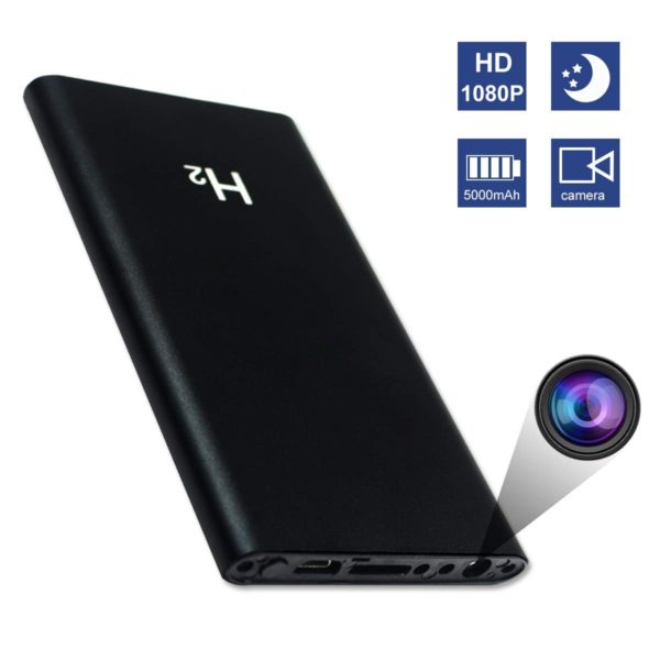 AgueMart Upgrade 1080P 5000mAh Portable Hidden H2 Power Bank Camera Nanny Cam, Perfect Mini Spy Camera for Home Office and Outdoor, No WiFi Function