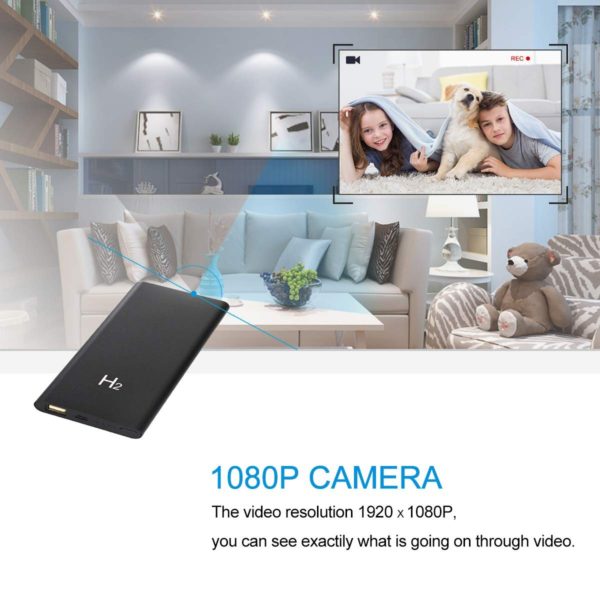 AgueMart Upgrade 1080P 5000mAh Portable Hidden H2 Power Bank Camera Nanny Cam, Perfect Mini Spy Camera for Home Office and Outdoor, No WiFi Function - Image 4