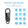 AgueMart 8GB Voice Activated Mini Recorder with Playback Digital Keychain Voice Recorder Upgraded Small Key Chain Recording Device for Lectures, Meetings, Interviews, Portable Audio Recorder (Pack of 01) - Image 2