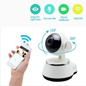 AgueMart Mini Wireless WiFi Camera Night Vision Infrared 360 Degree Intelligent Surveillance Video Recorder Robot Network Monitor HD IP Camera