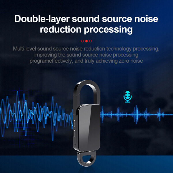 AgueMart 8GB Voice Activated Mini Recorder with Playback Digital Keychain Voice Recorder Upgraded Small Key Chain Recording Device for Lectures, Meetings, Interviews, Portable Audio Recorder (Pack of 01) - Image 5