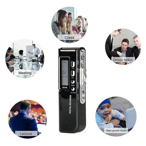 AgueMart Spy Digital Voice Activated Recorder for Lectures/Meetings/Class, 8GB Memory, Store 160 Hours Sound/Audio Recording Dictaphone Device with Playback,MP3 Payer,Display (Pack of 01) - Image 8