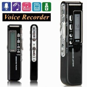 AgueMart Spy Digital Voice Activated Recorder for Lectures/Meetings/Class, 8GB Memory, Store 160 Hours Sound/Audio Recording Dictaphone Device with Playback,MP3 Payer,Display (Pack of 01)