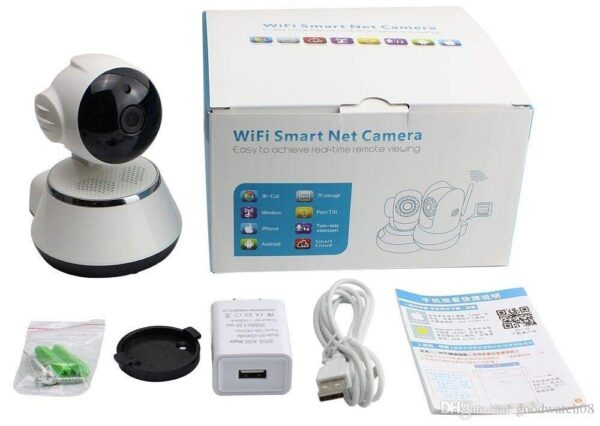 AgueMart Mini Wireless WiFi Camera Night Vision Infrared 360 Degree Intelligent Surveillance Video Recorder Robot Network Monitor HD IP Camera - Image 3