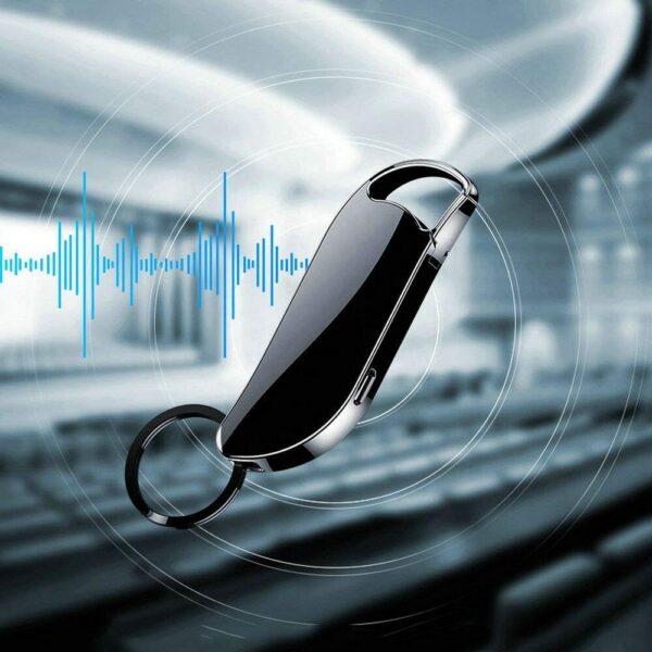 Aguemart Key Chain Voice Recorder Voice Activated Recorder with Noise Reduction, Small Audio Recording Device for Home, Password Protection, Office, Lecture, Interview, Meeting (Pack of 01) - Image 3