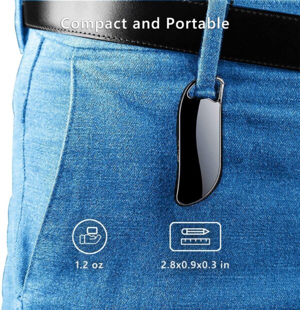 Aguemart Key Chain Voice Recorder Voice Activated Recorder with Noise Reduction, Small Audio Recording Device for Home, Password Protection, Office, Lecture, Interview, Meeting (Pack of 01) - Image 8
