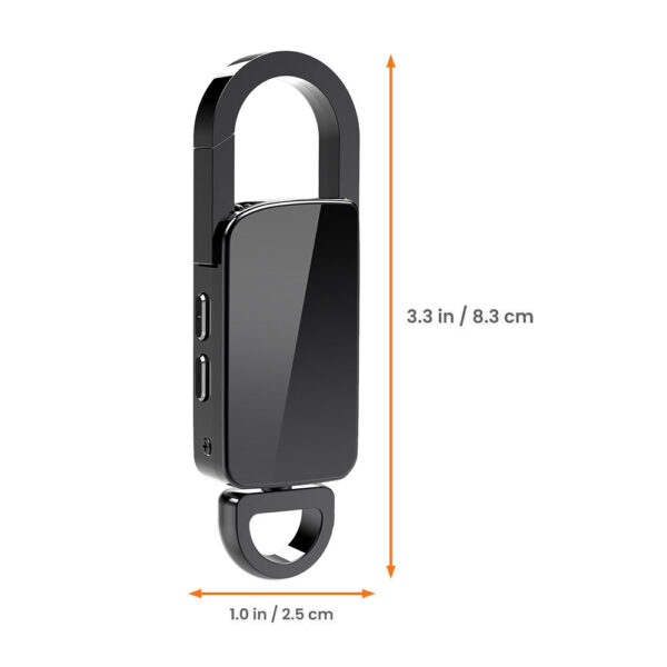 AgueMart 8GB Voice Activated Mini Recorder with Playback Digital Keychain Voice Recorder Upgraded Small Key Chain Recording Device for Lectures, Meetings, Interviews, Portable Audio Recorder (Pack of 01) - Image 3