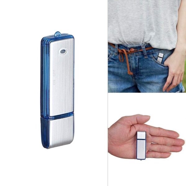 AgueMart Spy Hidden Digital Voice Audio Recorder Mic Device | Small Size Mini | | High Definition HD Portable | in Built Microphone Mic | Dictaphone | Without Light | 8GB (Pack of 01) - Image 9