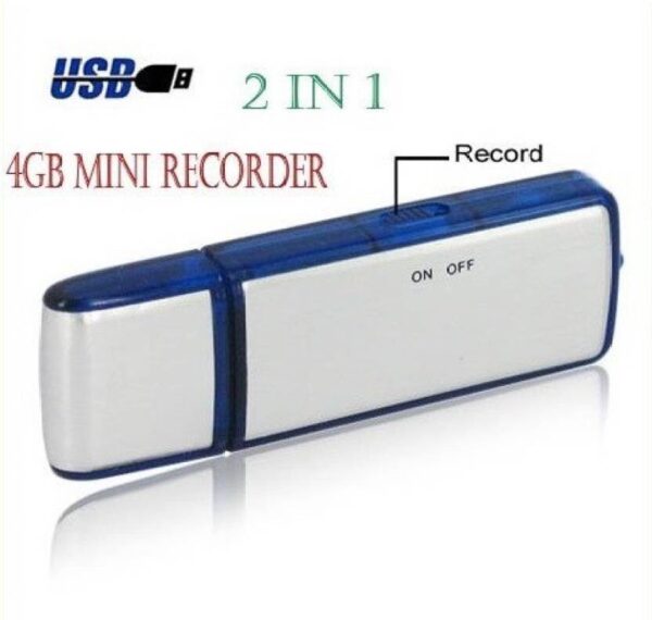 AgueMart Spy Hidden Digital Voice Audio Recorder Mic Device | Small Size Mini | | High Definition HD Portable | in Built Microphone Mic | Dictaphone | Without Light | 8GB (Pack of 01)