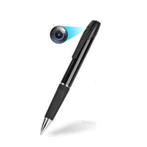AgueMart® Ultra HD Pen Camera with 1080p Video & Audio Recording 75 Minutes Without Flashing Lens Cover Slim Shape Pen Cam Support 64GB Card (not Included)for Home/Office/ClassRoom/Business Meeting Black
