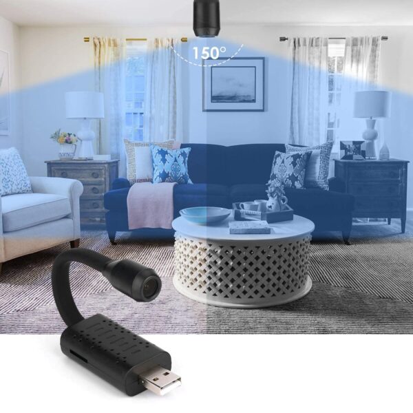 AgueMart® WiFi Spy /Hidden USB WiFi Camera, Mini HD 1080p HD USB Universal Interface WiFi Mini Flexi Neck Camera, Loop Recording, Wide Angle, Live View on Mobile App - Image 5