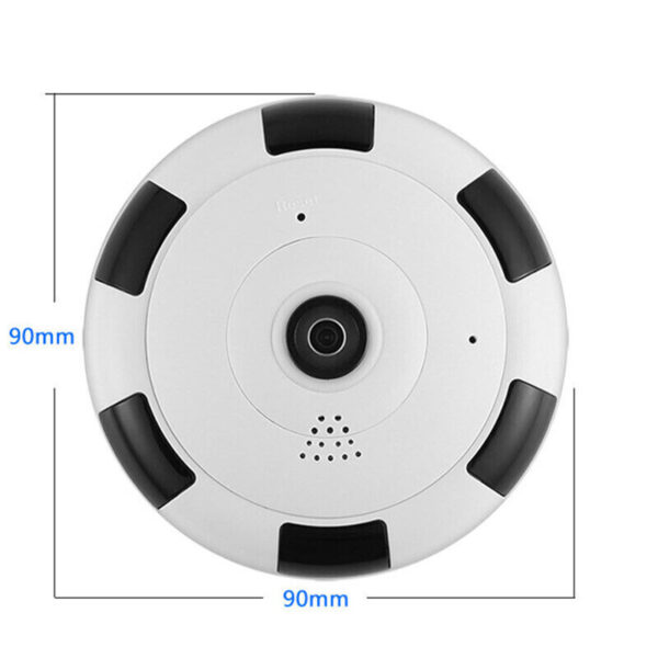 Aguemart Fish Eye Black Circle Wireless 360* Panoramic WiFi IP Audio/Video Camera with Infrared Night Vision, Live View, Two Way Communication, Motion Detection, Remote View On Mobile - Image 3