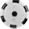 Aguemart Fish Eye Black Circle Wireless 360* Panoramic WiFi IP Audio/Video Camera with Infrared Night Vision, Live View, Two Way Communication, Motion Detection, Remote View On Mobile