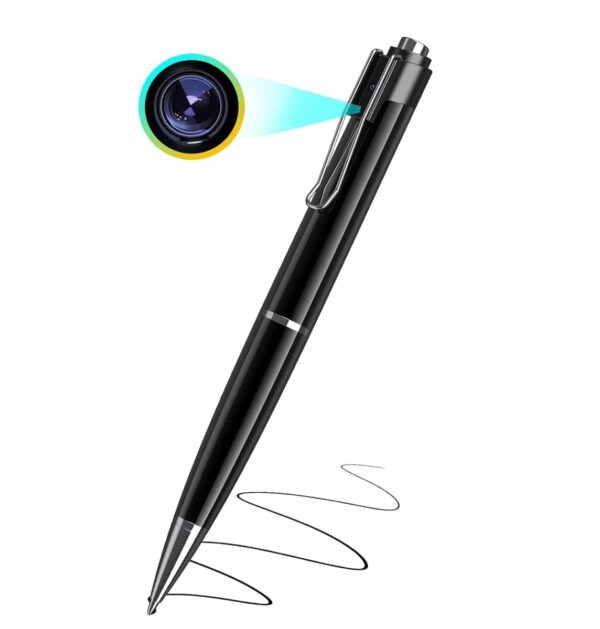SekyuritiBijon FHD 1080P Pen Camera, Video Recorder with Photo Taking, Portable Digital Mini Covert DV Cam Multifunction Ink Pen for Business, Conference and School