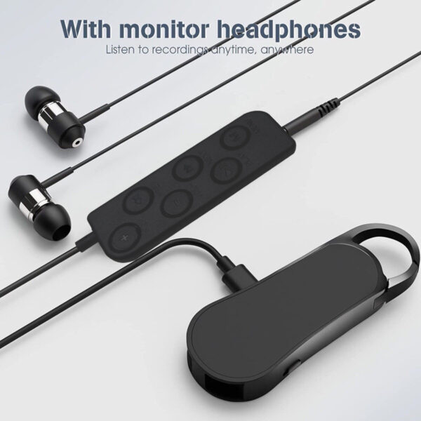 Sekuai 64GB Digital Spy Voice Recorder, Keychain Voice Activated Recorder, 25 Hours Battery Backup, 348 Hours Recording Audio Recording - Image 6