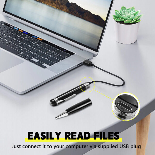 Sekuai Upgraded Mini Hidden Pen Camera 1080p Full HD Video or Picture Taking - Secret Camera with Wide Angle Lens, Rechargeable Multifunction Ink Pen for Business, Conference and School - Image 8