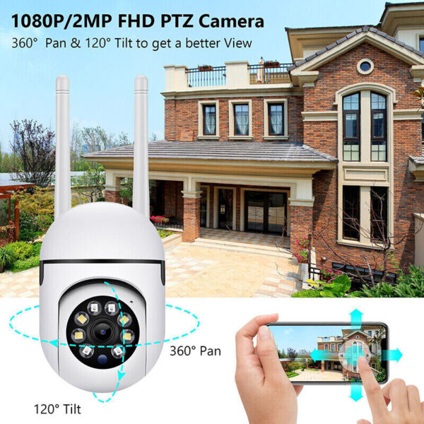 Sekuai Mini Wi-Fi PTZ Intelligent Camera I 1080 FHD 2mp Color Nightvision l 360° Rotating Smart Pan Tilt I Home & Office Wireless Indoor-Outdoor Security | V380 Pro App - Image 9
