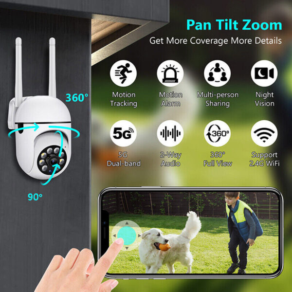 Sekuai Mini Wi-Fi PTZ Intelligent Camera I 1080 FHD 2mp Color Nightvision l 360° Rotating Smart Pan Tilt I Home & Office Wireless Indoor-Outdoor Security | V380 Pro App - Image 10