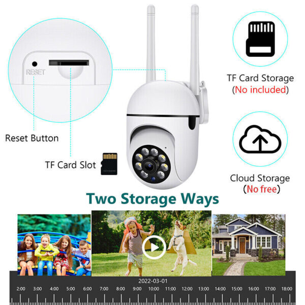 Sekuai Mini Wi-Fi PTZ Intelligent Camera I 1080 FHD 2mp Color Nightvision l 360° Rotating Smart Pan Tilt I Home & Office Wireless Indoor-Outdoor Security | V380 Pro App - Image 11