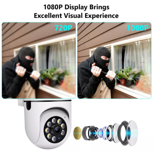Sekuai Mini Wi-Fi PTZ Intelligent Camera I 1080 FHD 2mp Color Nightvision l 360° Rotating Smart Pan Tilt I Home & Office Wireless Indoor-Outdoor Security | V380 Pro App - Image 13
