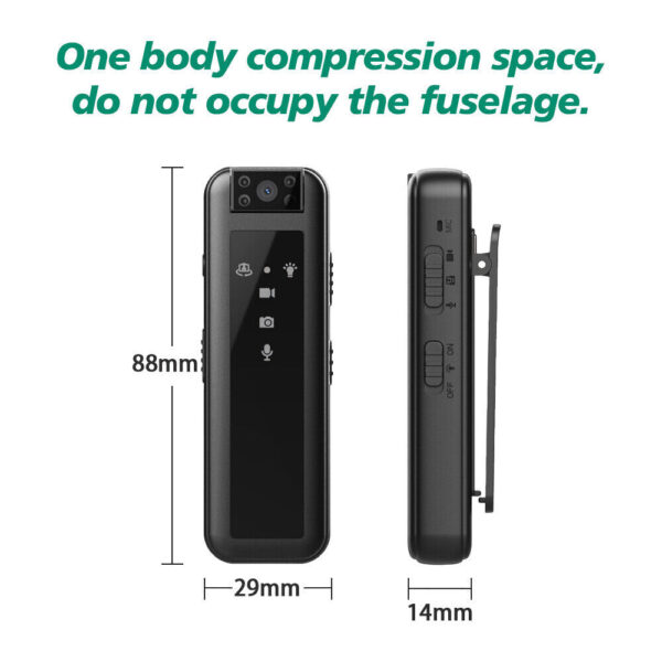 Sekuai 1080P Ultra-Clear Body Mini Clip Camera Capture Motion Video Every Detail, Anytime, Anywhere Crystal Clear Video Recording Police Body DVR IR Night Vision Capability - Image 4
