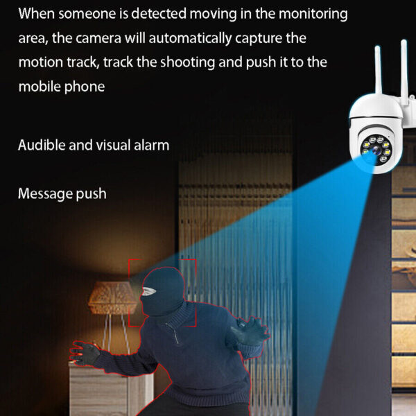 Sekuai Mini Wi-Fi PTZ Intelligent Camera I 1080 FHD 2mp Color Nightvision l 360° Rotating Smart Pan Tilt I Home & Office Wireless Indoor-Outdoor Security | V380 Pro App - Image 5