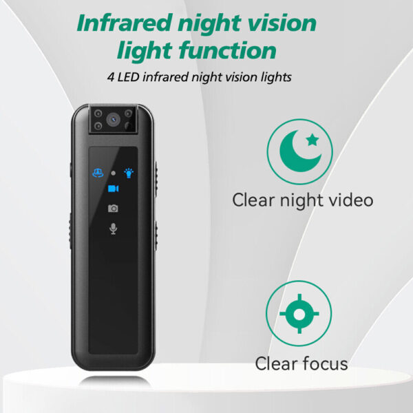 Sekuai 1080P Ultra-Clear Body Mini Clip Camera Capture Motion Video Every Detail, Anytime, Anywhere Crystal Clear Video Recording Police Body DVR IR Night Vision Capability - Image 5