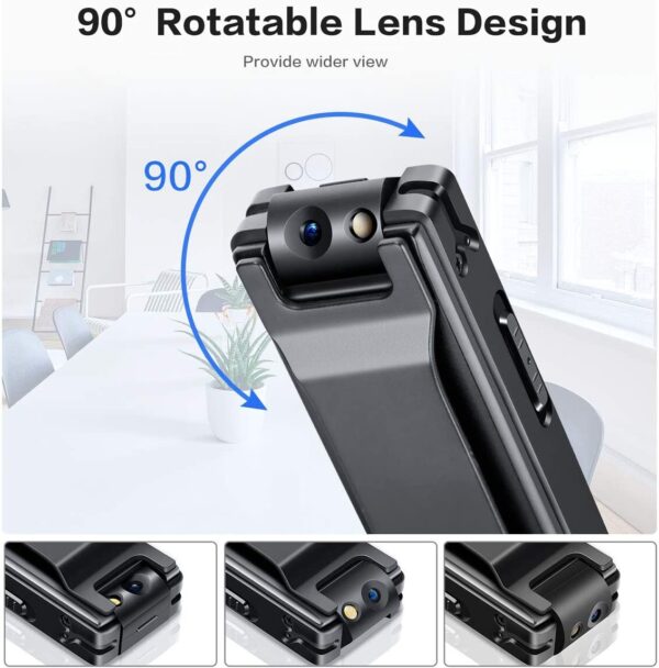 SekyuritiBijon® A3 Mini Body Camera Wireless 1080p Security Wearable HD 1080p Video Audio Recorder Night Lamp Motion Activated Indoor Outdoor Security Portable Camera - Image 4