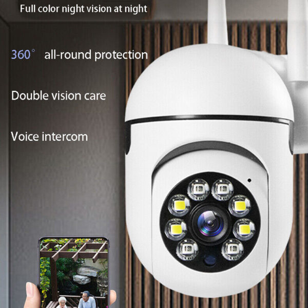 Sekuai Mini Wi-Fi PTZ Intelligent Camera I 1080 FHD 2mp Color Nightvision l 360° Rotating Smart Pan Tilt I Home & Office Wireless Indoor-Outdoor Security | V380 Pro App - Image 7